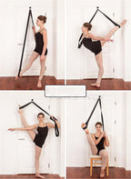 Adjustable Leg Stretcher Lengthen Ballet Stretch Band - Easy Install On Door Flexibility Stretching Leg Strap Great Cheer Dance