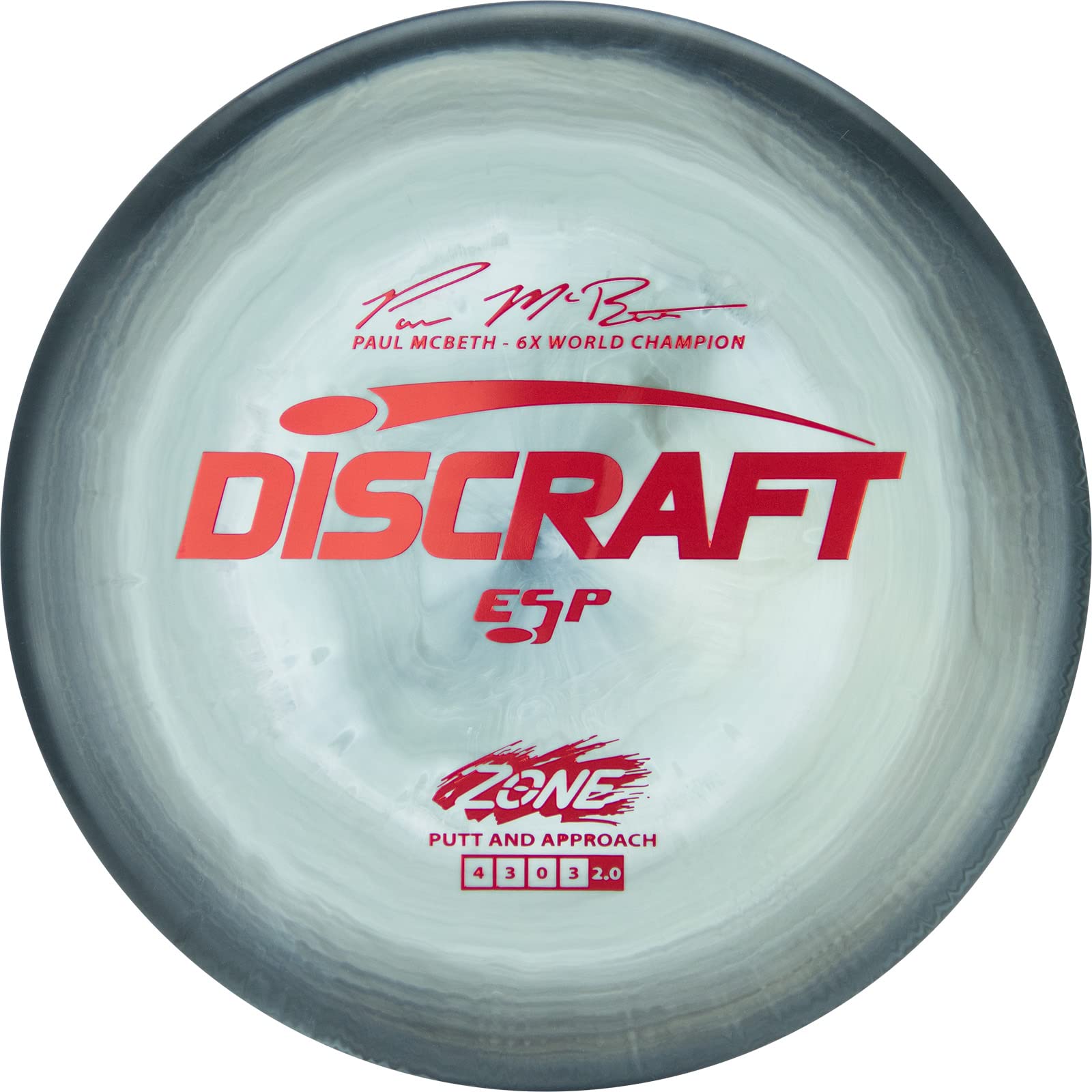 Discraft Esp Zone Paul Mcbeth 6X Signature Series 170-172 Gram Putt And Approach Golf Disc