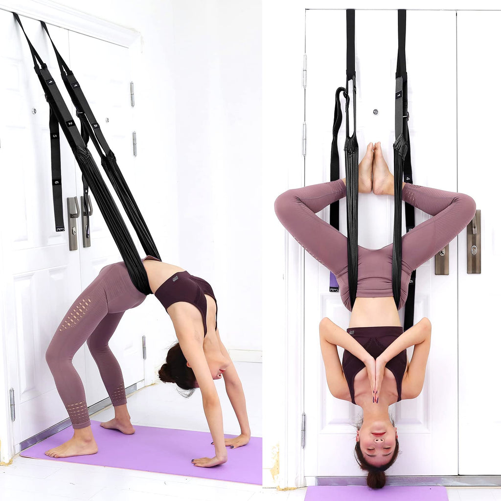 Waist Back Leg Stretcher Strap, Backbend Training Inversion Strap With Door Anchor, Flexibility Trainer Stretching Equipment Ass