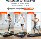 Urevo Walking Pad, Portable Under Desk Treadmill, 2.5 Hp Walking Treadmill Pad For Home And Office, Walking Jogging Running Mach