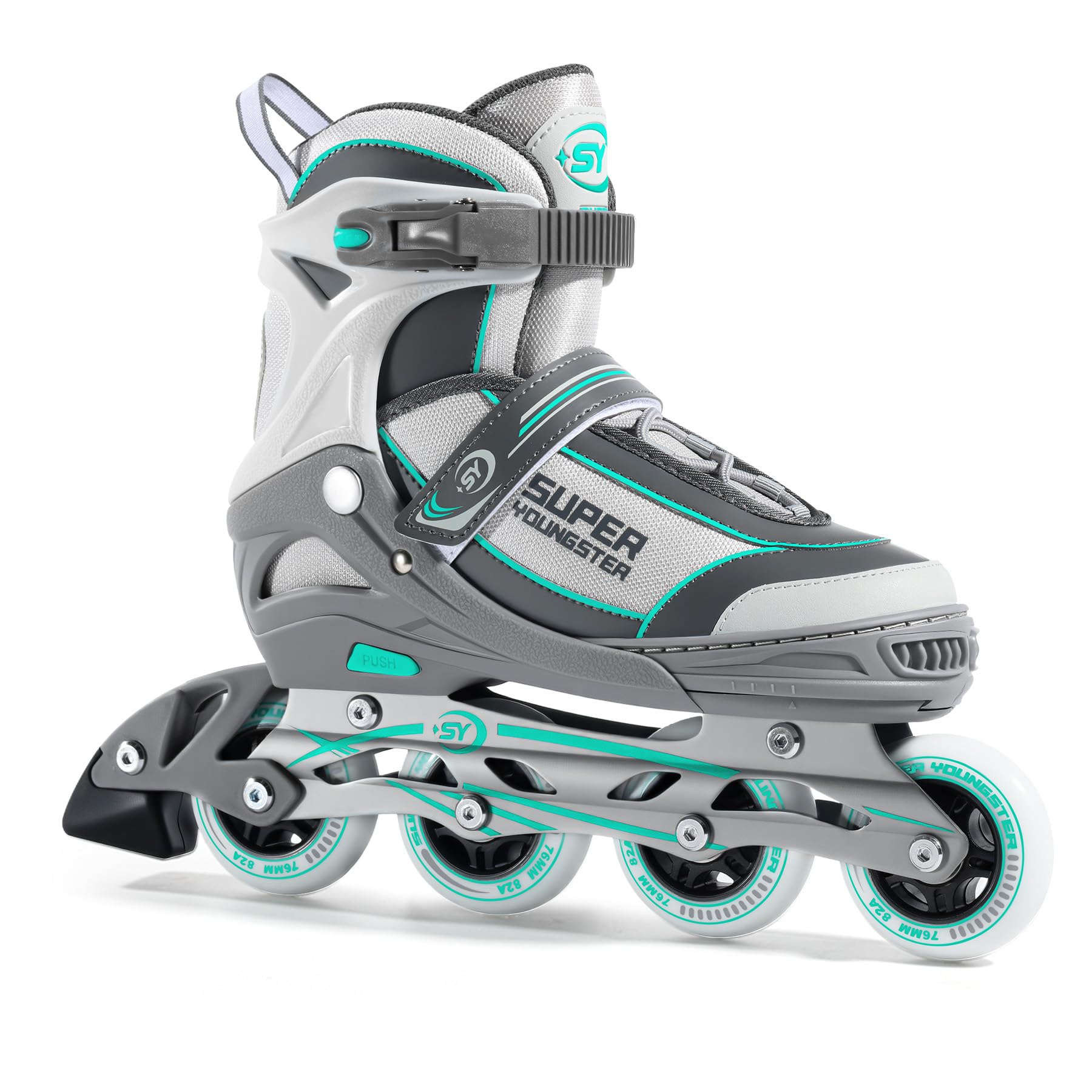 SUPER YOUNGSTER Womens Adjustable Inline Skate, Roller Skates Blades for Female Adults