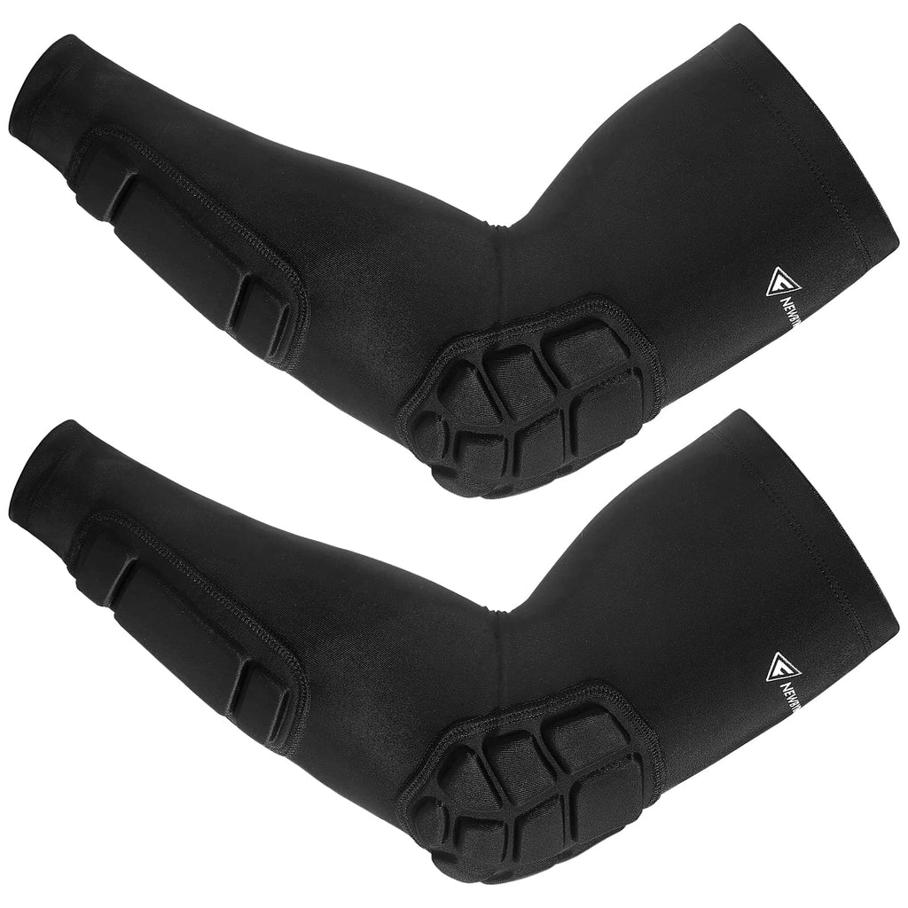 Padded Arm Sleeves 2 Pack, Elbow Forearm Crashproof Pads For Football Basketball Volleyball Soccer