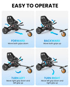 Gyroor K2 Balancing Scooter Go Kart Attachment for Kids & Adults, Adjustable Frame Length Balancing Scooter Seat Attachment for