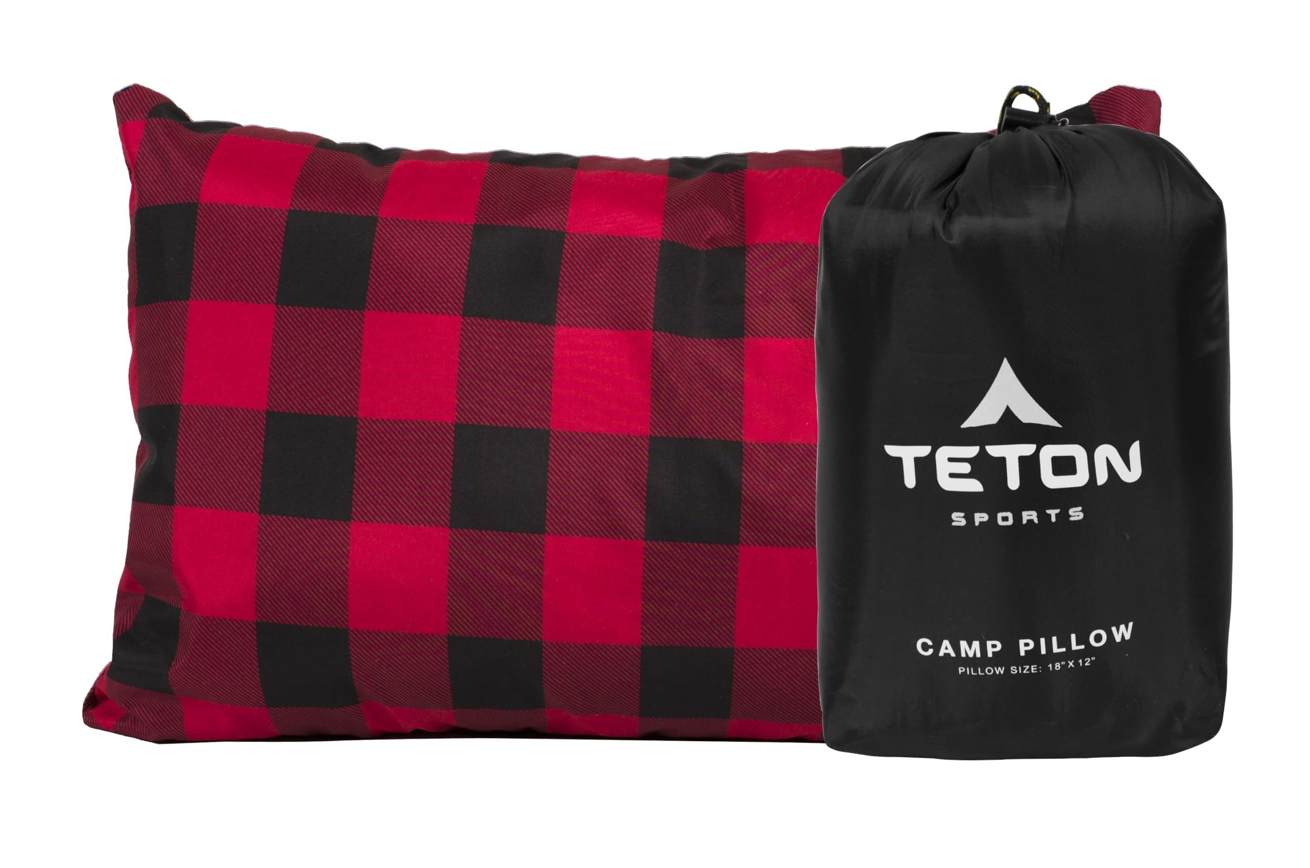 Teton Sports Camp Pillow; Great For Travel, Camping And Backpacking; Washable, Black, 12 X 18 Inches ; 9.6 Ounces