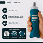 FITLY Soft Flask - 10 oz (300 ml) - Shrink As You Drink Pocket Soft Water Bottle for Hydration Pack/Running Vest - Folding Water