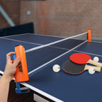 Adjustable Retractable Ping Pong Net  Post Portable Table Tennis Net  Clamps Replacement Ping Pong Net For Any Tables (Orange)
