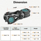 Jeelad Adjustable Mtb Stem 25.4Mm 85 Degree- 90/110/145Mm Aluminum Alloy Mountain Bike Handlebar Riser For Road City Bike Bicycl