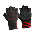 UJEAVETTE 2Pcs Workout Gloves Nonslip Exercise Gloves for Fitness Indoor Weightlifting M Red