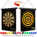 Ranslen Magnetic Dart Board For Kids And Adults, Double Sided Board Games With 15Pcs Magnetic Darts, Boy Gifts Dartboard Toys Gi