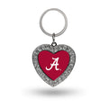 Rico Industries Ncaa Alabama Crimson Tide Metal Rhinestone Heart Keychain 1.38 X 3-''