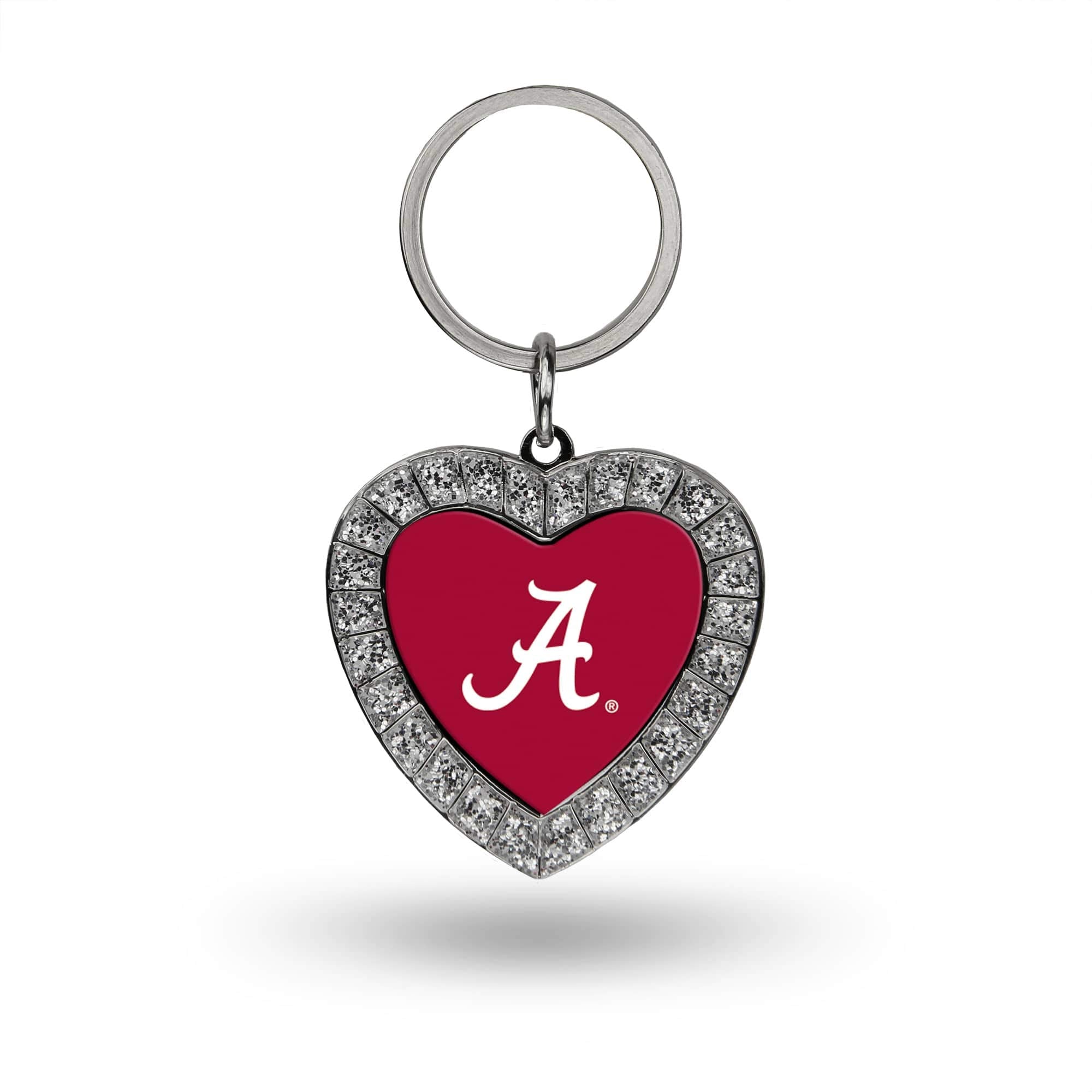 Rico Industries Ncaa Alabama Crimson Tide Metal Rhinestone Heart Keychain 1.38 X 3-''