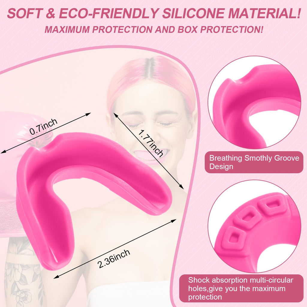 Bbto 6 Pieces Sports Mouth Guard For Kids, Athletic Mouthguard For Boxing Football Hockey Karate Basketball(White, Red, Pink, Cl