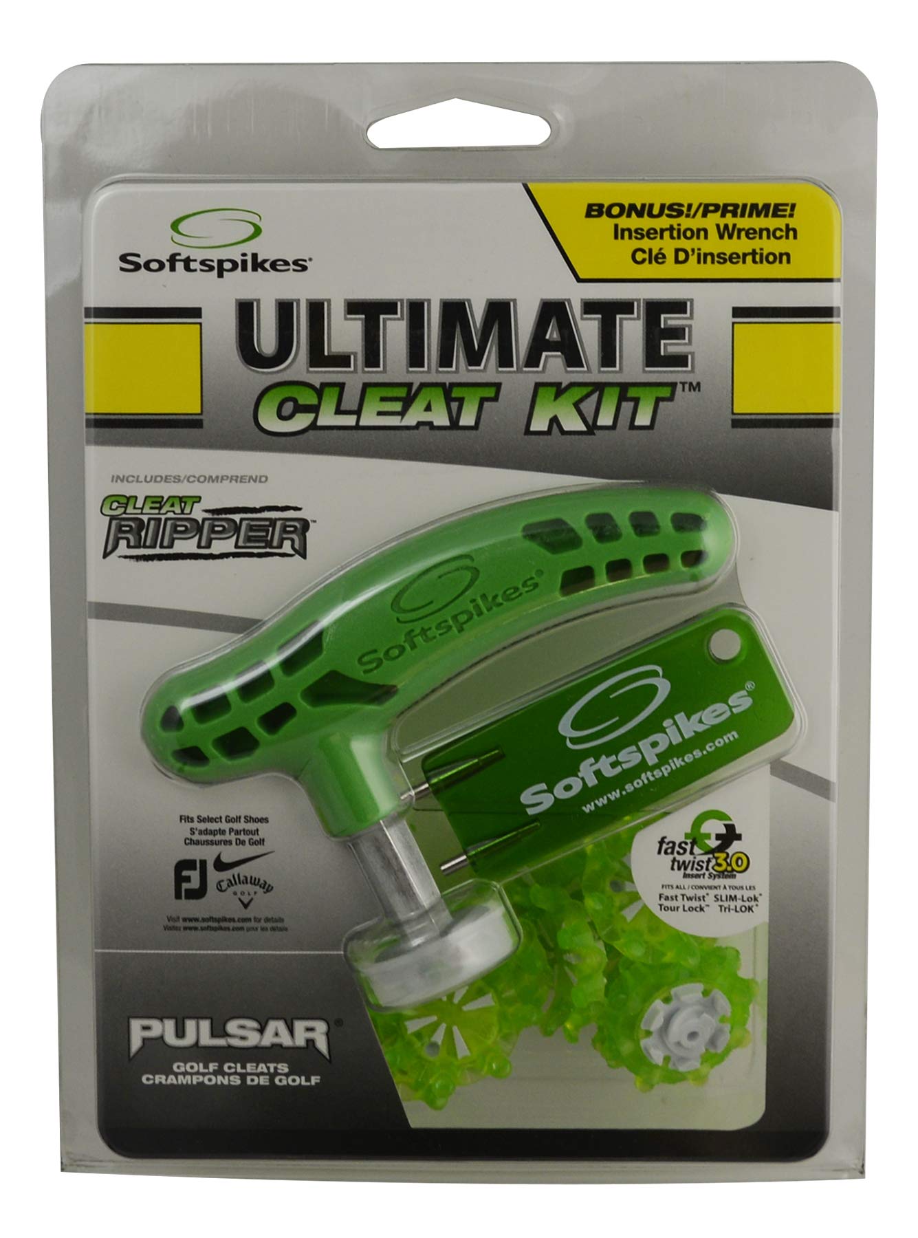 Softspikes Pulsar Fast Twist 3.0 Ultimate Cleat Kit Green/White