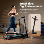 Sunny Health & Fitness Smart Foldable Exercise Running Walking Treadmill, Easy Assembly, LCD Performance Monitor, Device Holder,