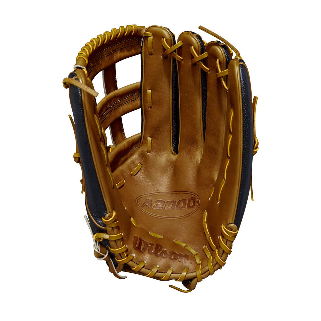 Wilson 2022 A2000 Sp14Ss 14'' Slowpitch Softball Glove - Left Hand Throw, Black/Saddle Tan