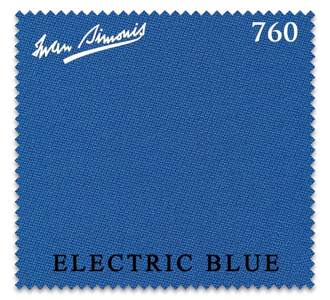 Simonis 760 Billiard Pool Table Cloth - Pre-Cut Rails - Authorized Dealer (Electric Blue, 8 ft Oversized)