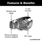Lewmar Pro Fish 700 Fishing Windlass For 1/4'' G4 Chain, Auto Free-Fall System, Maximum Pull 700 Lbs., 316 Stainless Steel Const