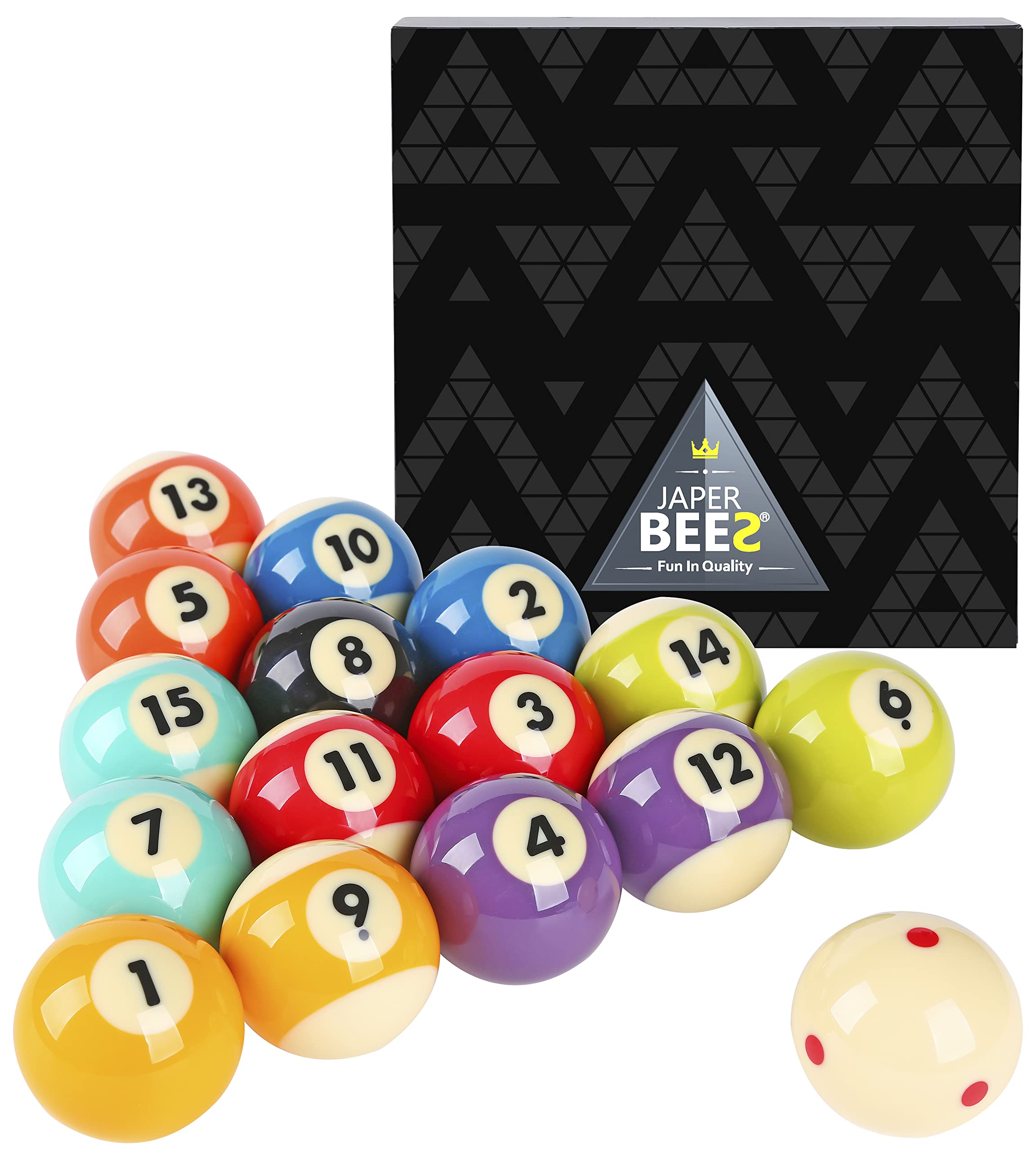JAPER BEES Masters Billiard Ball/Pool Ball Set Regulation Size&Weight Resin Ball