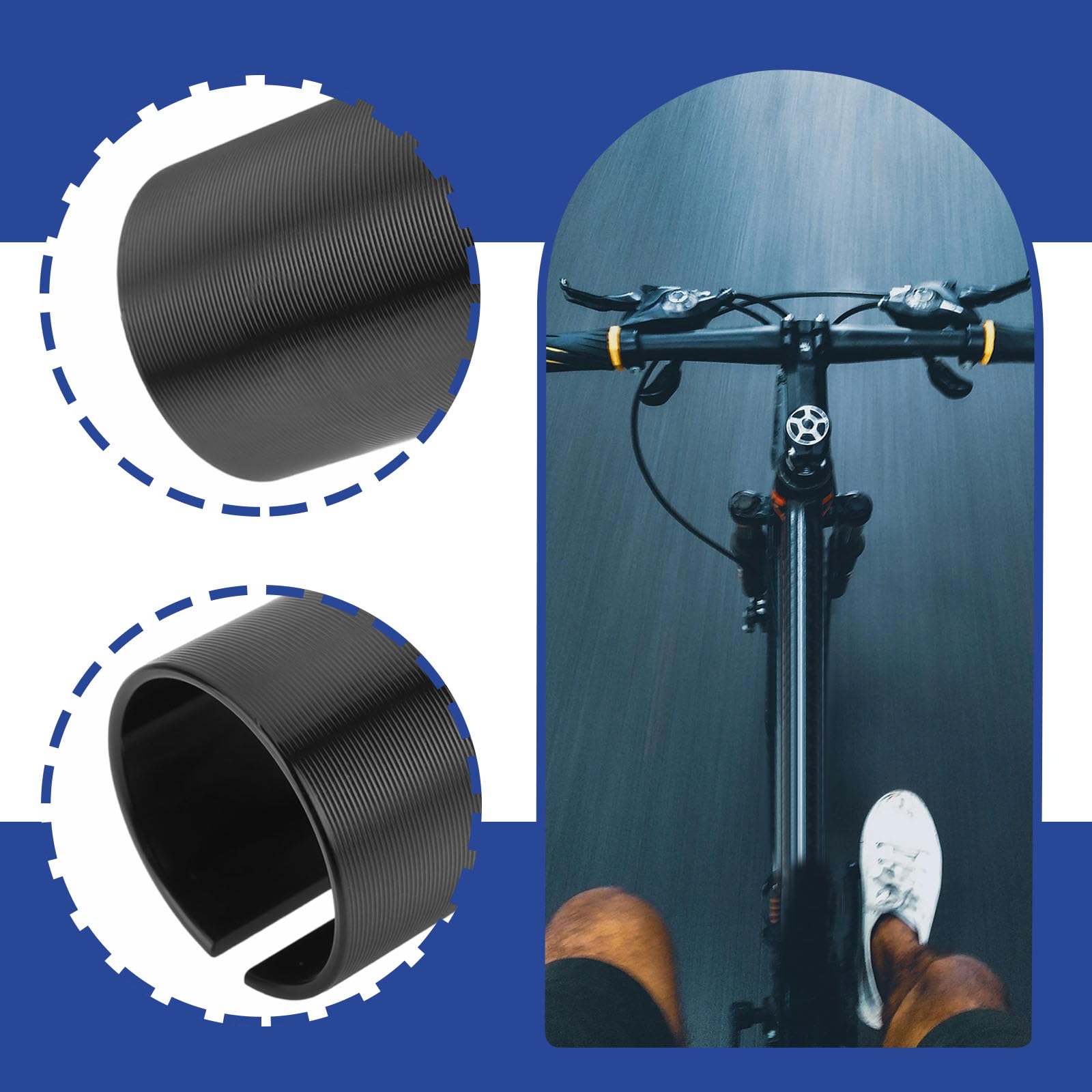 Be In Your Mind 2 Pcs Aluminum Alloy Threadless Stem Shim Adapter 1-1/8 To 1 28.6Mm To 25.4Mm Front Fork Steerer Tube Reducer Fo