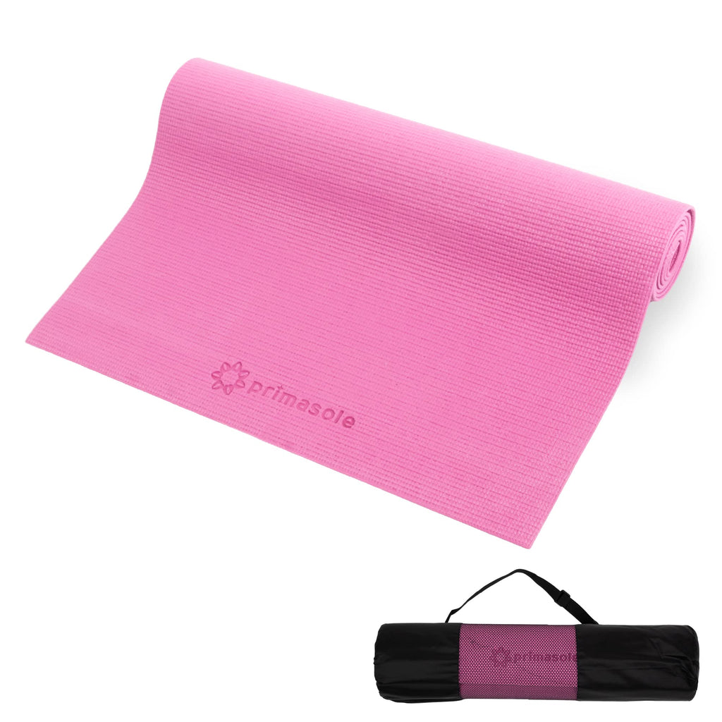 Primasole Yoga Mat With Carry Strap For Yoga Pilates Fitness And Floor Workout At Home And Gym 1/3 Thick (Azlea Pink Color) Pss9