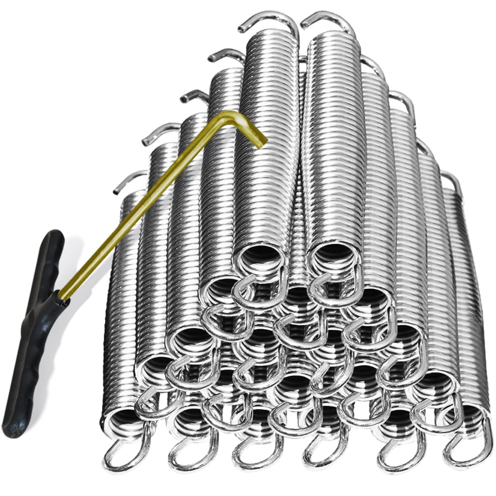 Eurmax Usa 5.5 Inches Trampoline Springs Heavy Duty Stainless Replacement Spring Trampoline Parts With T Hook, 20Pcs-Pack