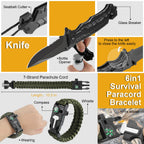 Survival Kits, Gift For Men Dad Husband, Emergency Survival Gear And Equipment 19 In 1, Fishing Hunting Birthday For Men, Campin