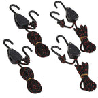 Acronde 4Pcs 1/8'' 6Ft Adjustable Heavy Duty Rope Hanger Ratchet Kayak And Canoe Bow And Stern Tie Downs Straps (6)