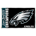 WinCraft Philadelphia Eagles Super Bowl LIX Champions Flag Outdoor Indoor 3x5 Foot Banner