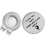 Golf Ball Marker With Magnetic Hat Clip Golf Gift For Husband Boyfriend Dad - I Love You More Than You Love Golf' - Golf Accesso