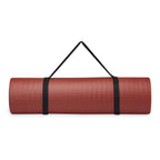 Gaiam Essentials Thick Yoga Mat Fitness & Exercise Mat With Easy-Cinch Carrier Strap, Red, 72''L X 24''W X 2/5 Inch Thick
