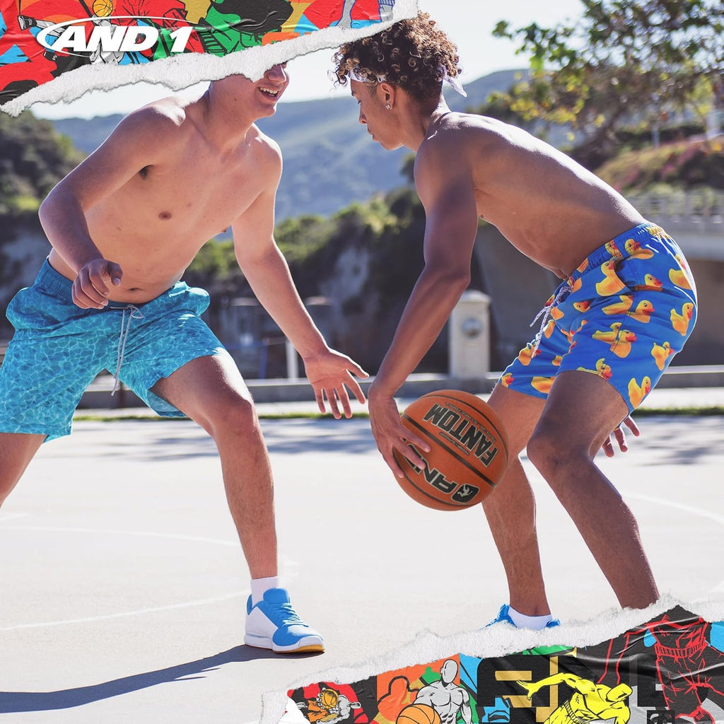 AND1 Fantom Rubber Basketball: Official Regulation Size 7 (29.5 inches) - Deep Channel Construction Streetball, Made for Indoor