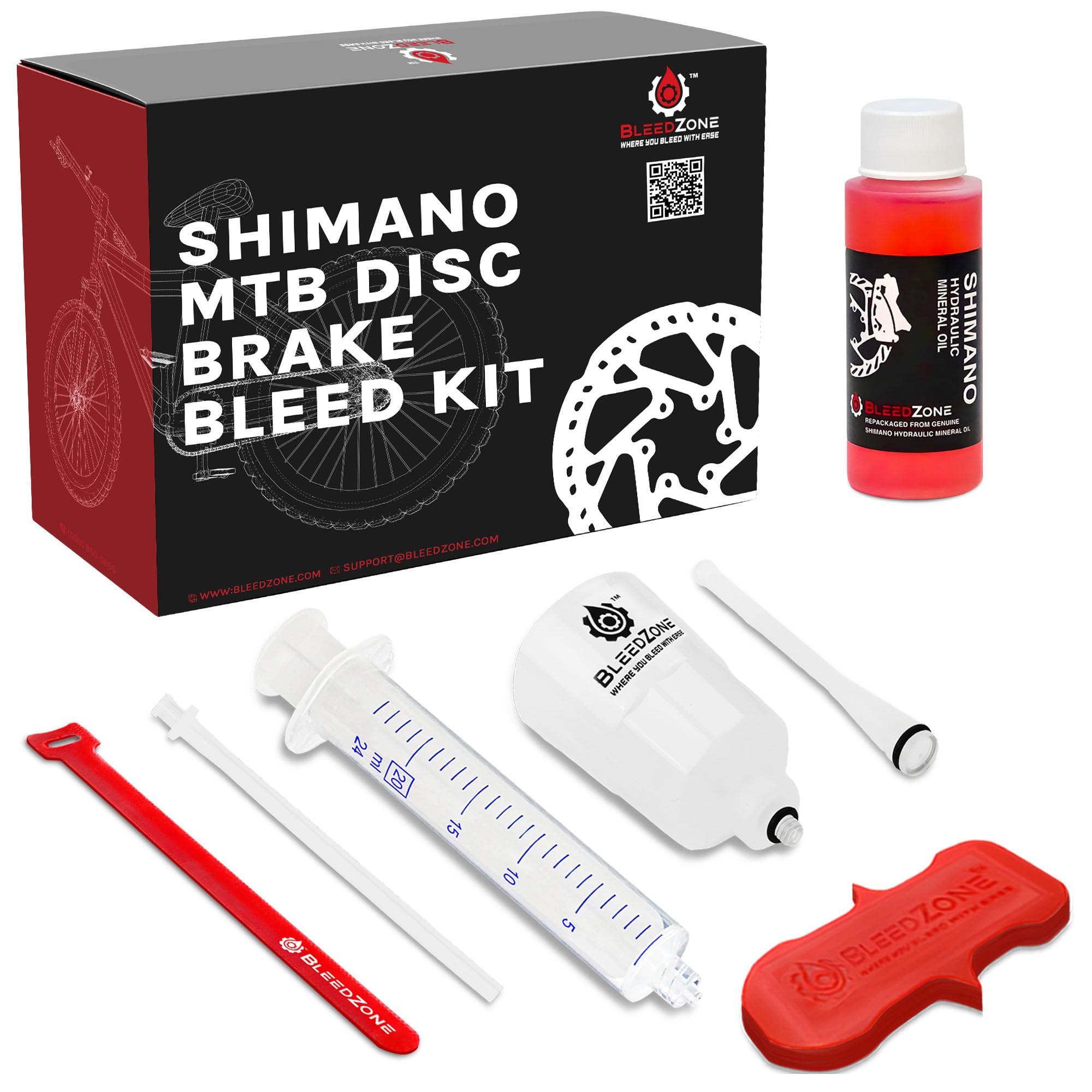 Bleed Kit For Shimano Hydraulic Mountain Bike Brakes With 60Ml Mineral Oil