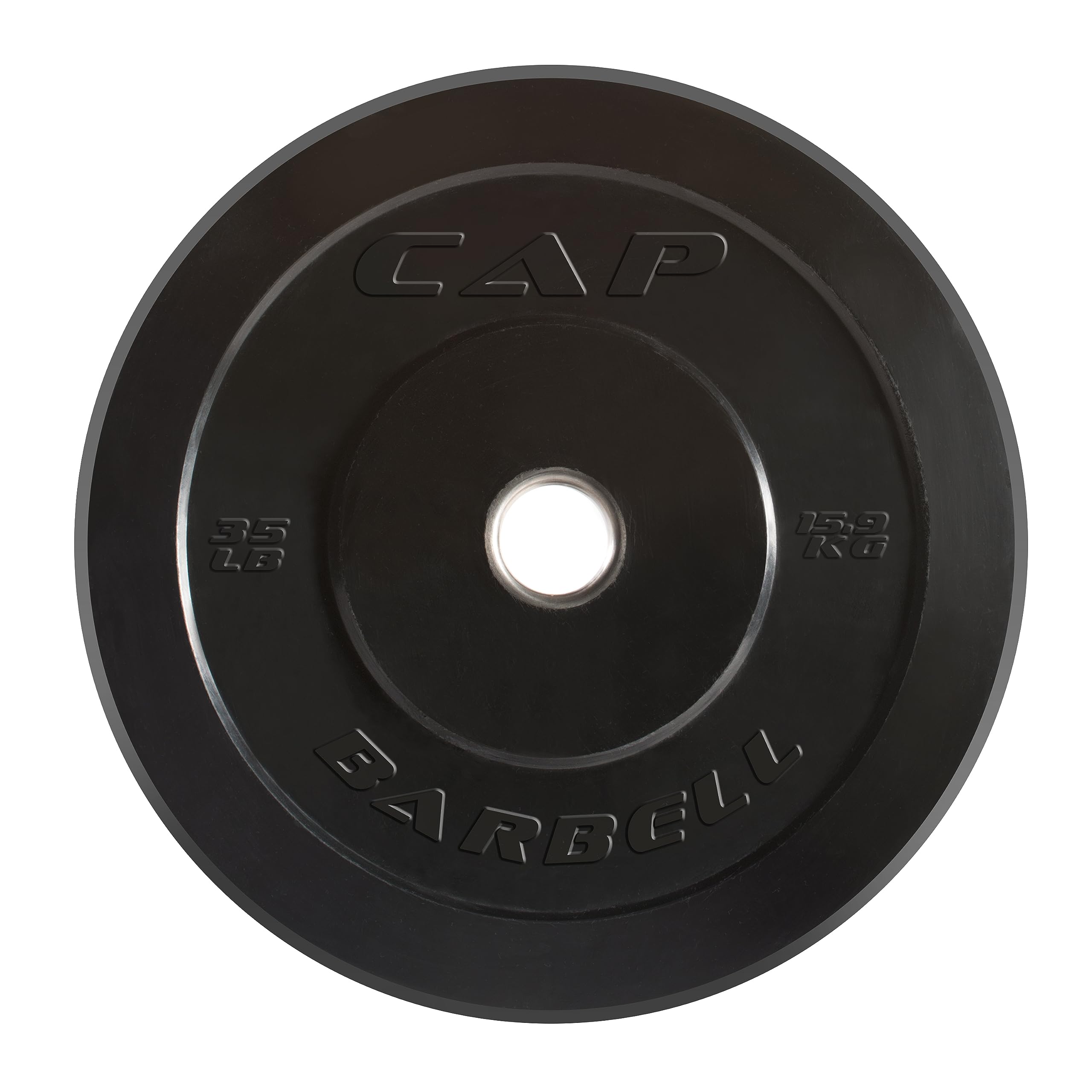Cap Barbell Better Olympic Bumper Plate, Black, 35 Lb Single