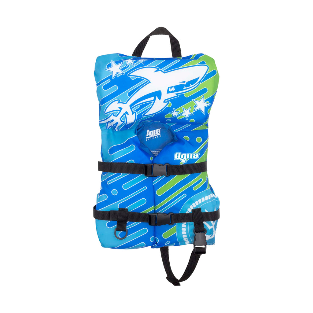 Oceans7 US Coast Guard Approved Infant Life Jacket 8-30 lbs - Type II PFD Flex-Form Chest Personal Flotation Device, Blue/White