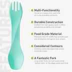 Humangear Gobites Uno 3-Pack  Travel & Camping Utensils  Portable & Convertible Dining Ware  Multi-Functional Spork  Mint/Magent