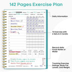 Fitness Workout Journal For Women & Men, A5(5.5'' X 8.2'') Workout Log Book Planner For Tracking, Progress, And Achieving Your W