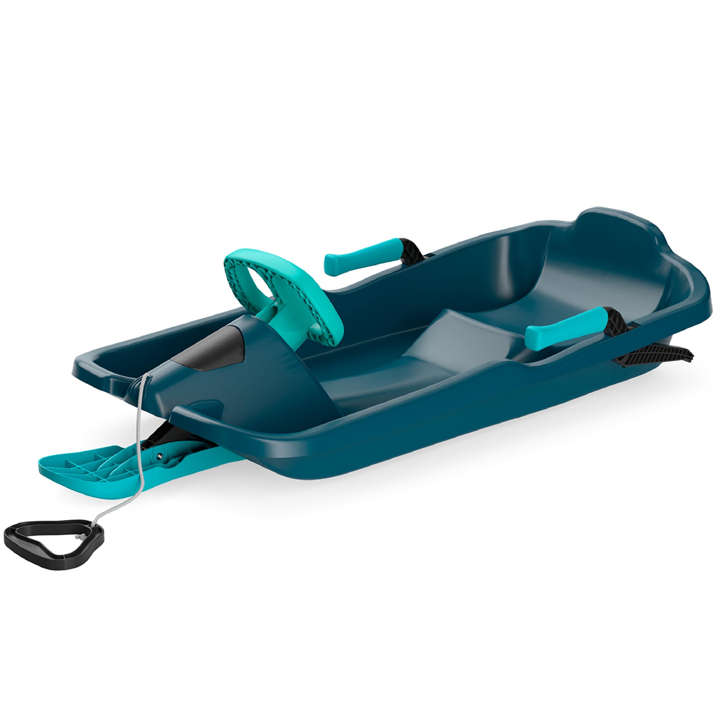 Gizmo Riders - Snow Sleds for Kids and Toddlers - Toboggan Style, Bobsled with Wheel and Brakes, Easy Snap Together Assembly, An