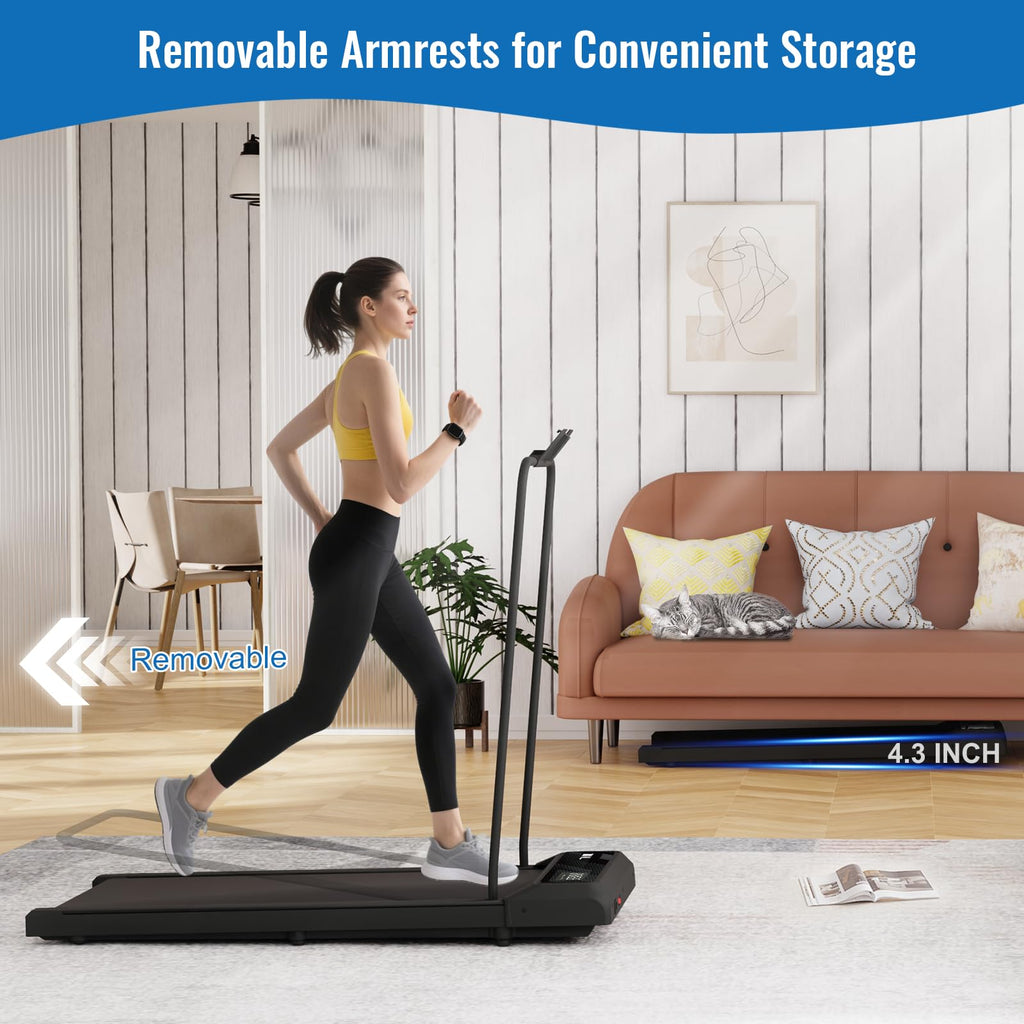 Sevobal Walking Pad, Under Desk Treadmill With Manual Incline & Handles, 2.5Hp Portable Walking Treadmill With Remote Control, C