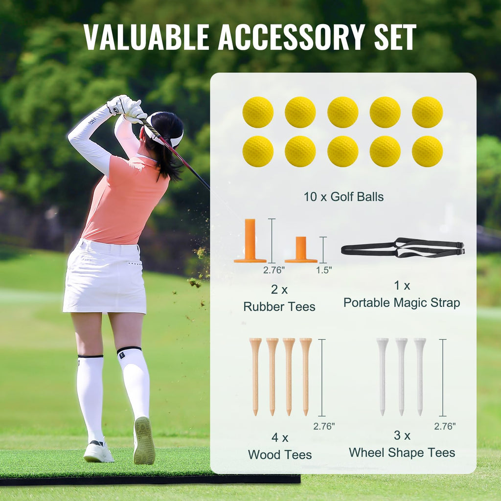 Vevor 5X4Ft Golf Hitting Mat Turf Golf Training Aid Indoor Outdoor Practice