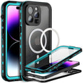 Beastek Iphone 14 Pro Waterproof Case, Tre Series Magsafe Shockproof Dustproof Ip68 Case With Built-In Screen Protector And Mag 