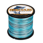 Hercules Braided Fishing Line 2000M 2187Yds 10Lbs-200Lbs Pe Superline 8 Strands (Blue Camo 10Lb/4.5Kg 0.12Mm)