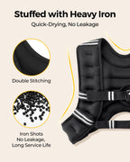 PACEARTH Weighted Vest,6lb/8lb/10lb/12lb/16lb/20lb/25lb/30lb Weight Vest with Reflective Stripe, Body Weight Vests for Women, Me