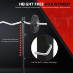 F2C Max Load 550Lbs Pair Of Adjustable 40''-66'' Squat Rack Sturdy Steel Squat Barbell Free Bench Press Stands Gym/Home Gym Port