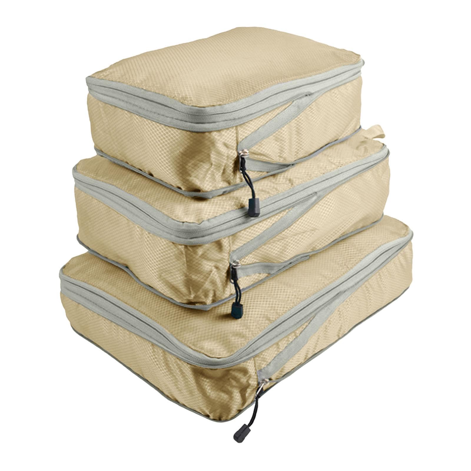 Myaddiction Compression Packing Cube Zipper Suitcase Organizer Bag For Shoes Pant Shirts 3Pcs