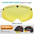 Victgoal Detachable Magnetic Bike Helmet Goggles Visor For Vg110 Bicycle Helmet (Yellow)