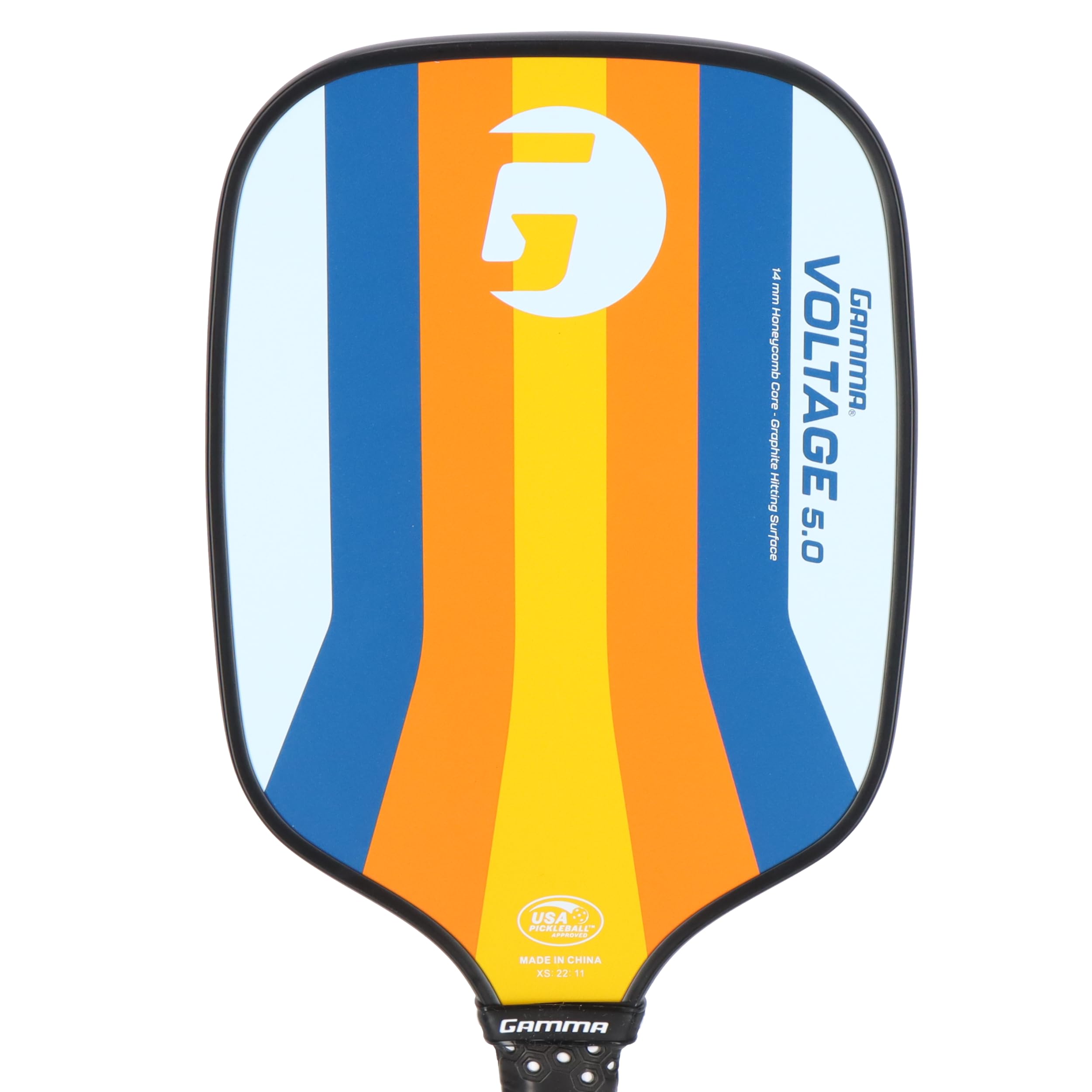 Gamma Sports 5.0 Pickleball Paddle, Graphite Pickleball Paddle With Polypropylene Core And Honeycomb Grip, Blue And Orange, 4 (1