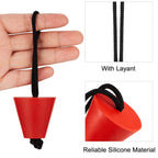 Sumind 8 Pieces Kayak Scupper Plug Silicone Scupper Plug Drain Holes Stopper Bung With Lanyard(Red)