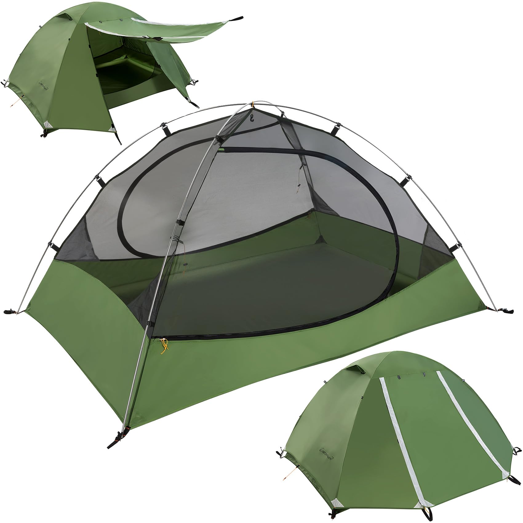 Clostnature 4-Person Tent for Camping, Waterproof Backpacking Tent for Family, 3 Season Lightweight Tent for Hiking, Easy to Set