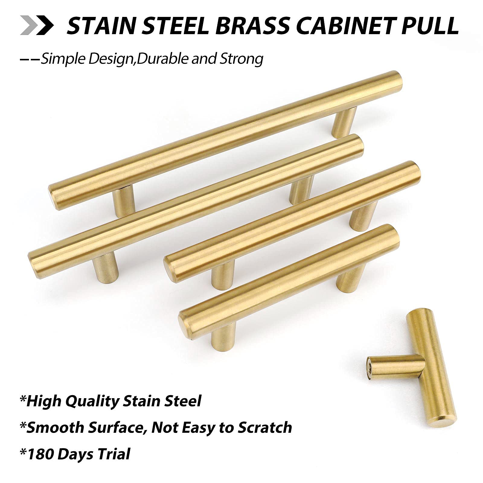Goldenwarm 20 Pack Brushed Brass Cabinet Handle Pulls Dresser Drawer Hardware 3 Inch(76Mm) - Ls201Gd76 Kitchen Cabinet Handles C