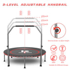 K Kensone 48 Low-Impact Rebounder Trampoline For Adults With Bungee, 550Lbs Quiet Mini Exercise Trampoline With Adjustable U-Sha